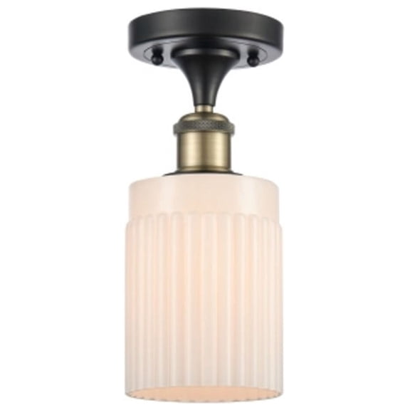 Innovations Lighting 516-1C-BAB-G341 Hadley 5" Wide Semi-Flush Ceiling Fixture -