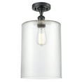 thumbnail image 1 of Innovations Lighting 516-1C-BK-G112-L Large Cobbleskill 9" Wide Semi-Flush Ceiling Fixture, 1 of 2