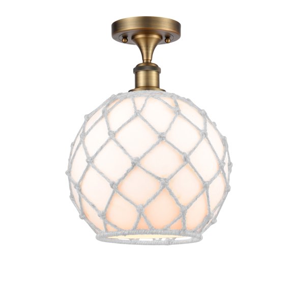 Innovations Lighting 516 Large Farmhouse Rope Large Farmhouse Rope 10" Wide Semi-Flush