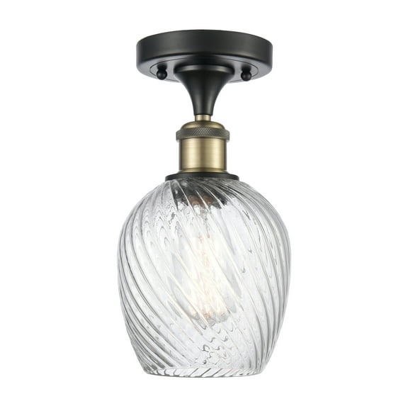 Innovations Lighting 516 Salina Salina 5" Wide Semi-Flush Ceiling Fixture - Black Antique