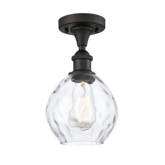 Innovations Lighting 516-1C-OB-G362 Small Waverly 6" Wide Semi-Flush Ceiling Fixture -
