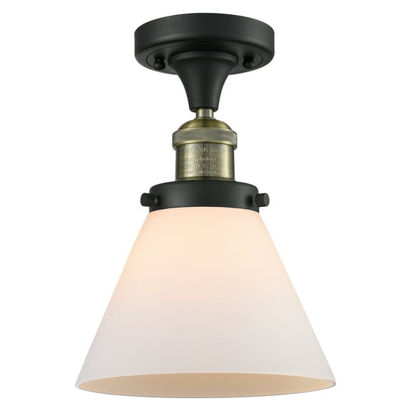 Innovations Lighting 517-1C Large Cone Large Cone 8" Wide Semi-Flush Ceiling Fixture -