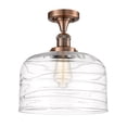 thumbnail image 1 of Innovations Lighting 517-1CH-AC-G713-L Bell 12" Wide Semi-Flush Ceiling Fixture - Antique, 1 of 5