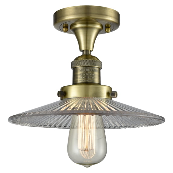 Innovations Lighting 517-1CH-AB-G2 1 Light 9" Wide Semi-Flush Ceiling Fixture - Brass