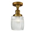 thumbnail image 1 of Innovations Lighting 517-1Ch Colton Colton 6" Wide Semi-Flush Ceiling Fixture - Brass, 1 of 2