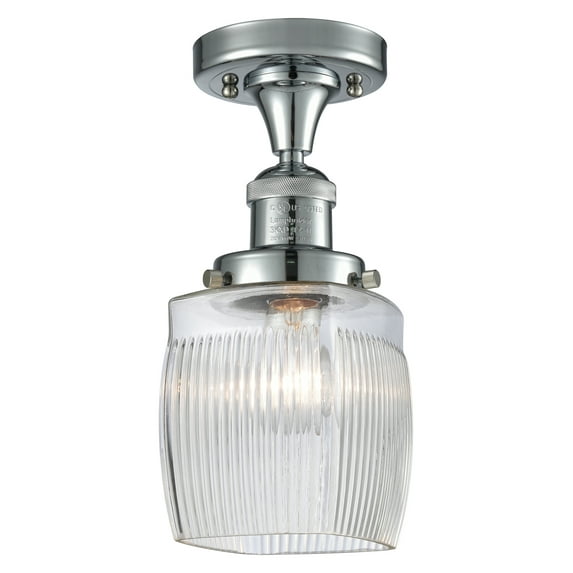 Innovations Lighting 517-1Ch Colton Colton 6" Wide Semi-Flush Ceiling Fixture - Chrome