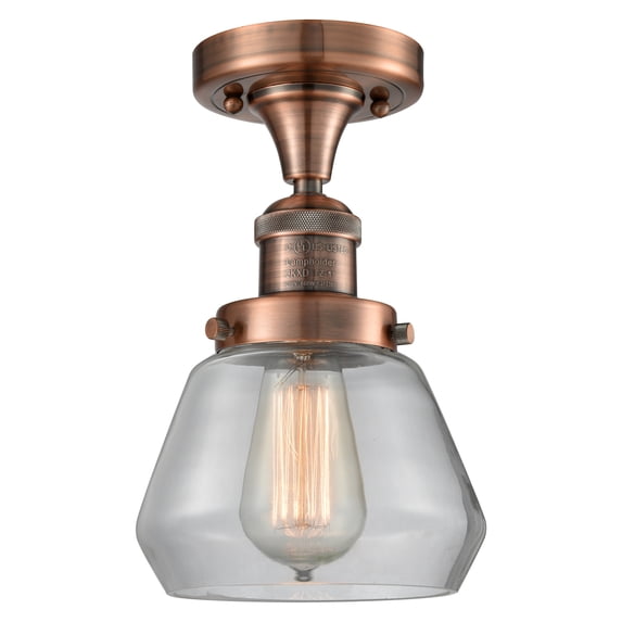 Innovations Lighting 517-1CH-AC-G172 Fulton 1 Light 7" Wide Semi-Flush Ceiling Fixture -