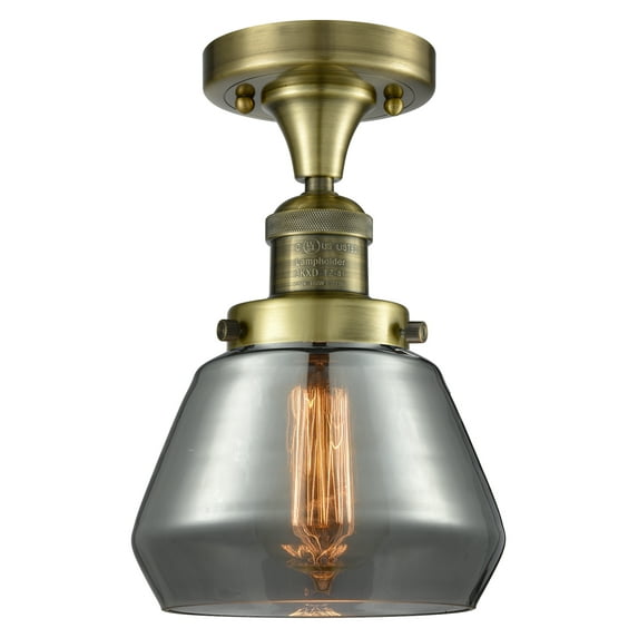 Innovations Lighting 517-1CH-AB-G173 Fulton 1 Light 7" Wide Semi-Flush Ceiling Fixture -