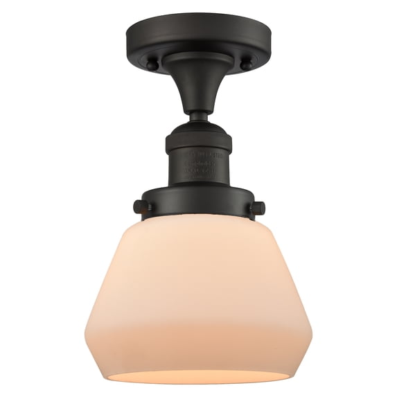 Innovations Lighting 517-1Ch Fulton Fulton 1 Light 7" Wide Semi-Flush Ceiling Fixture -