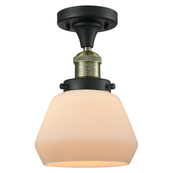 Innovations Lighting 517-1Ch Fulton Fulton 1 Light 7" Wide Semi-Flush Ceiling Fixture -