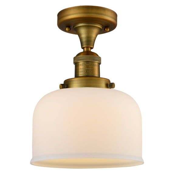 Innovations Lighting 517-1Ch Large Bell Large Bell 8" Wide Semi-Flush Ceiling Fixture -