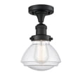 thumbnail image 1 of Innovations Lighting 517-1Ch Olean Olean 7" Wide Semi-Flush Ceiling Fixture - Black, 1 of 2