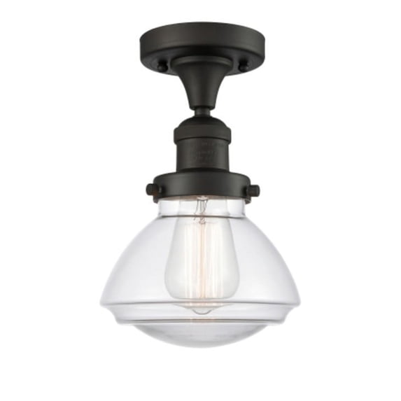 Innovations Lighting 517-1Ch Olean Olean 7" Wide Semi-Flush Ceiling Fixture - Bronze