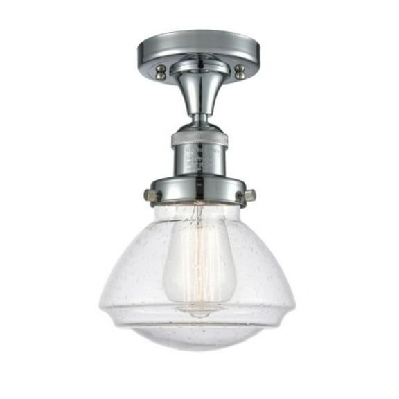 Innovations Lighting 517-1Ch Olean Olean 7" Wide Semi-Flush Ceiling Fixture - Chrome