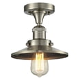 thumbnail image 1 of Innovations Lighting 517-1CH-SN-M2 Railroad 7" Wide Semi-Flush Ceiling Fixture - Nickel, 1 of 2