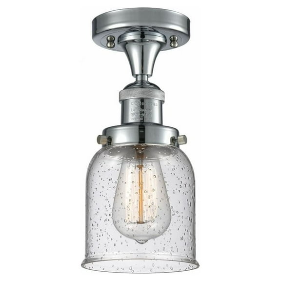 Innovations Lighting 517-1CH-PC-G54 Small Bell 1 Light 5" Wide Semi-Flush Ceiling Fixture