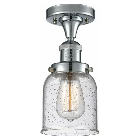 Innovations Lighting 517-1CH-PC-G54 Small Bell 1 Light 5" Wide Semi-Flush Ceiling Fixture