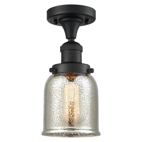 Innovations Lighting 517-1CH-BK-G58 Small Bell 1 Light 5" Wide Semi-Flush Ceiling Fixture