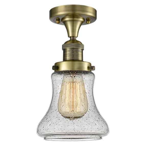 Innovations Lighting 517 Bellmont Bellmont 6" Wide Semi-Flush Ceiling Fixture - Brass