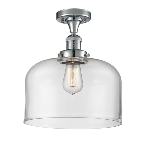 Innovations Lighting 517-1CH-PC-G72-L X-Large Bell 12" Wide Semi-Flush Ceiling Fixture -
