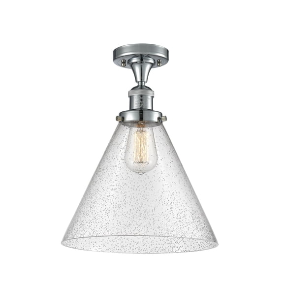 Innovations Lighting 517-1CH-PC-G44-L X-Large Cone 12" Wide Semi-Flush Ceiling Fixture -