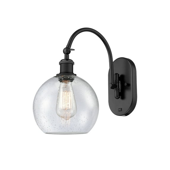 Innovations Lighting 518-1W-14-8 Athens Sconce Athens 14" Tall Wall Sconce - Black