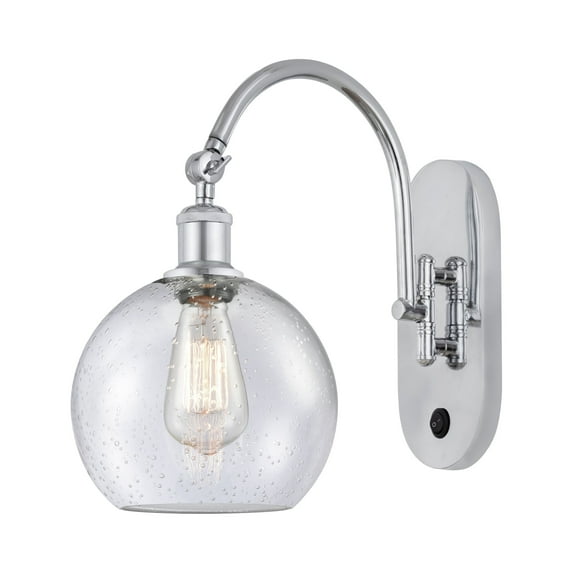 Innovations Lighting 518-1W-14-8 Athens Sconce Athens 14" Tall Wall Sconce - Chrome