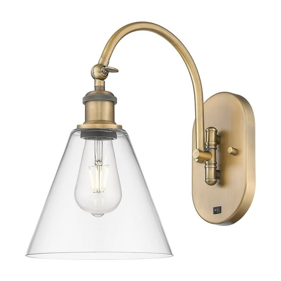 Innovations Lighting 518-1W-14-8 Berkshire Sconce Berkshire 14" Tall Wall Sconce - Brass