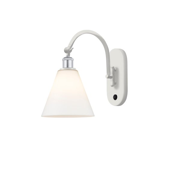Innovations Lighting 518-1W-14-8 Berkshire Sconce Berkshire 14" Tall Wall Sconce - White