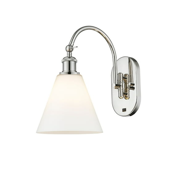 Innovations Lighting 518-1W-14-8 Berkshire Sconce Berkshire 14" Tall Wall Sconce - White