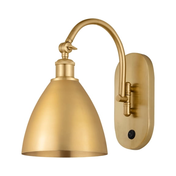 Innovations Lighting 518-1W-14-8 Bristol Sconce Bristol Glass 14" Tall Wall Sconce - Gold