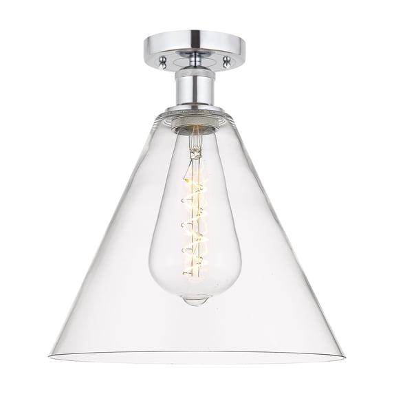 Innovations Lighting 616-1F-15-12 Berkshire Semi-Flush Berkshire 12" Wide Semi-Flush