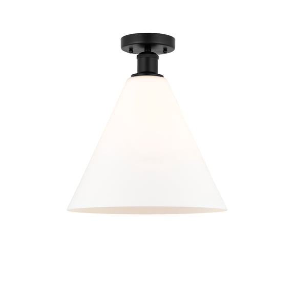 Innovations Lighting 616-1F-15-12 Berkshire Semi-Flush Berkshire 12" Wide Semi-Flush