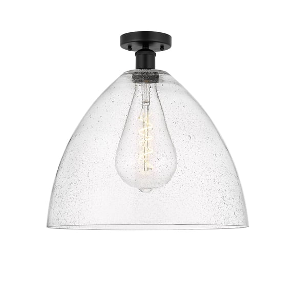 Innovations Lighting 616-1F-BK-GBD-164 Bristol 16" Wide Semi-Flush Ceiling Fixture - Black