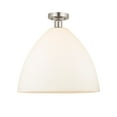 thumbnail image 1 of Innovations Lighting 616-1F-SN-GBD-161 Bristol 16" Wide Semi-Flush Ceiling Fixture - White, 1 of 5