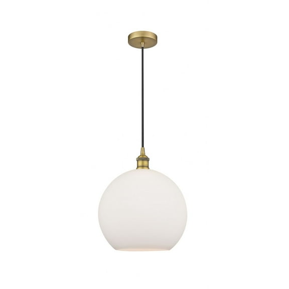 616-1P-BB-G121-12-Innovations Lighting-Athens - 1 Light Mini Pendant In Industrial Style-14.38 Inches Tall and 11.75 Inches Wide-Brushed Brass