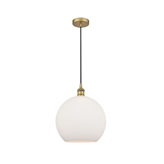 616-1P-BB-G121-12 Innovations Lighting Athens - 1 Light Mini Pendant In Industrial Style-14.38 Inches Tall and 11.75 Inches Wide-Brushed Brass