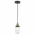 thumbnail image 1 of Innovations Lighting  Dover - 1 Light 5" Cord Hung Mini Pendant Black Antique Brass/Seedy, 1 of 5