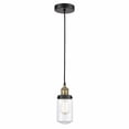 thumbnail image 1 of Innovations Lighting  Dover - 1 Light 5" Cord Hung Mini Pendant Clear/Black Antique Brass, 1 of 5