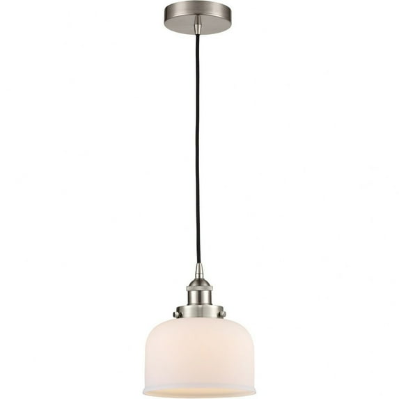 Innovations Lighting 616-1Ph-10-8 Bell Pendant Bell 8" Wide Mini Pendant - White