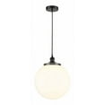 thumbnail image 1 of 616-1PH-BK-G201-14 Innovations Lighting Beacon - 1 Light Cord Hung Mini Pendant In Modern Style-17.63 Inches Tall and 13.75 Inches Wide-Matte Black, 1 of 7
