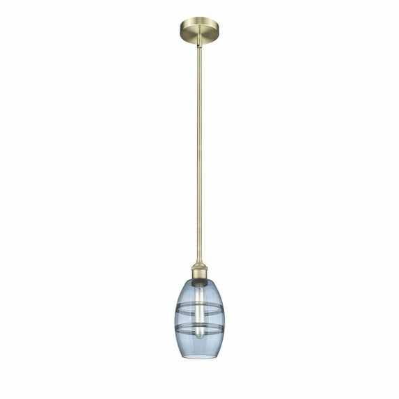 616-1S-AB-G557-6BL-Innovations Lighting-Vaz - 1 Light Stem Hung Mini Pendant In Industrial Style-7.63 Inches Tall and 5.88 Inches Wide-Antique Brass
