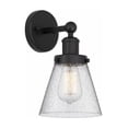 thumbnail image 1 of 616-1W-BK-G64 Innovations Lighting Cone - 1 Light Wall Sconce In Industrial Style-10 Inches Tall and 6.5 Inches Wide-Matte Black Finish-Mercury Glass, 1 of 3