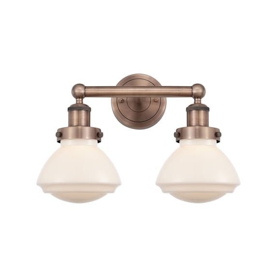 Innovations Lighting 616-2W-AC-G321 Olean 2 Light 16" Wide Vanity Light - Antique Copper /