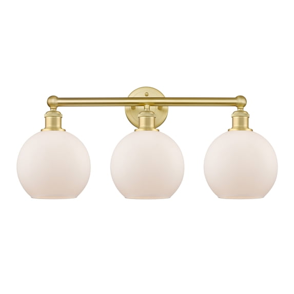Innovations Lighting 616-3W-SG-G121-8 Athens 3 Light 26" Wide Vanity Light - Satin Gold /