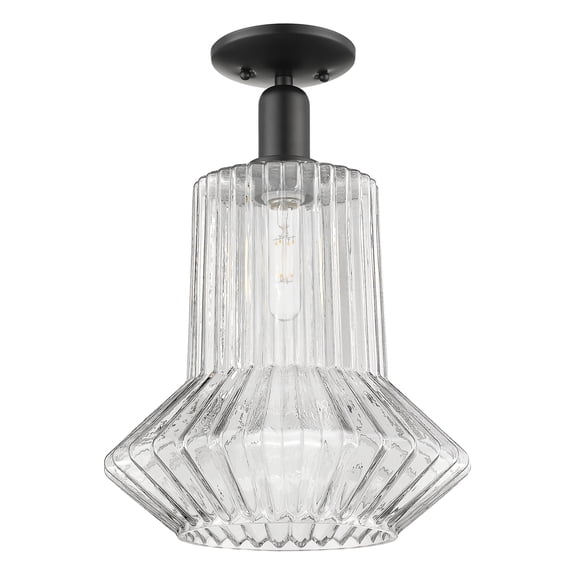 Innovations Lighting 716-1C-BK-G212 Springwater 12" Wide Semi-Flush Ceiling Fixture -