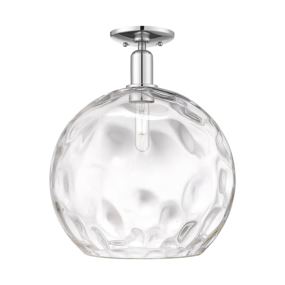 Innovations Lighting 716-1C-PC-G1215-14 Athens Water Glass 14" Wide Semi-Flush Globe