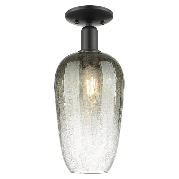 Innovations Lighting 716-1C-BK-G484-7SL Brookhaven Flute 7" Wide Semi-Flush Ceiling