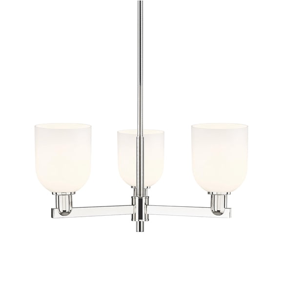 Innovations Lighting 716-3CR-PN-G558-6GWH Bella 3 Light 28" Wide Chandelier - White