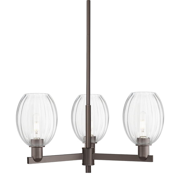Innovations Lighting 716-3CR-OB-G459-6CL Preston 3 Light 18" Wide Candle Style Chandelier